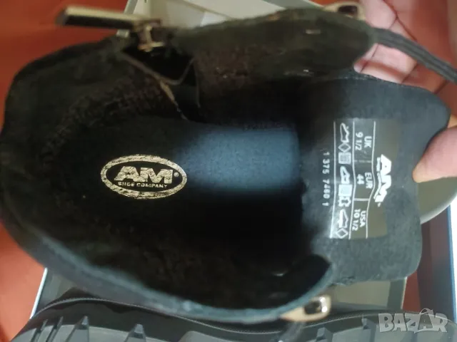 AM SHOE мъжки 44 номер Непромокаеми боти  черни с цип, снимка 4 - Маратонки - 48647632