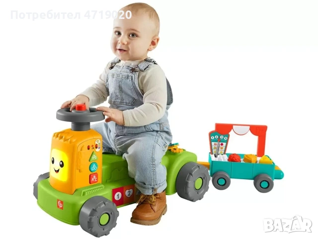 трактор с ремарке на fisher price тип тротинетка, снимка 5 - Други - 54180180