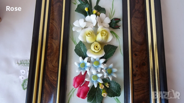 Красоти , изкуство от Италия, картина 3D Capodimonte, Кутия Bassano, снимка 5 - Антикварни и старинни предмети - 51556186