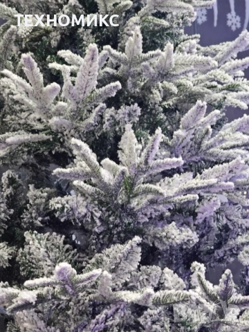 Заснежена изкуствена елха с метална стойка, снимка 4 - Декорация за дома - 52256819