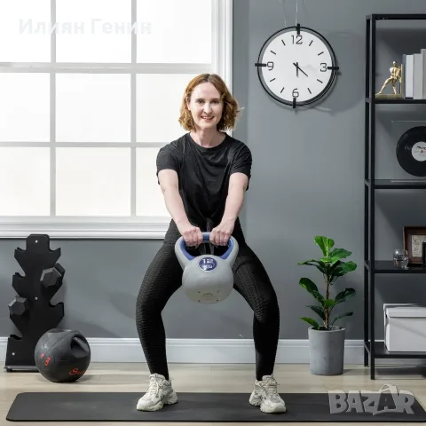 SPORTNOW Пудовка, 12 кг, плоско дъно, снимка 5 - Фитнес уреди - 56241043