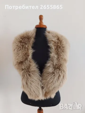 Богата яка от естествен косъм , снимка 2 - Шалове - 48386215