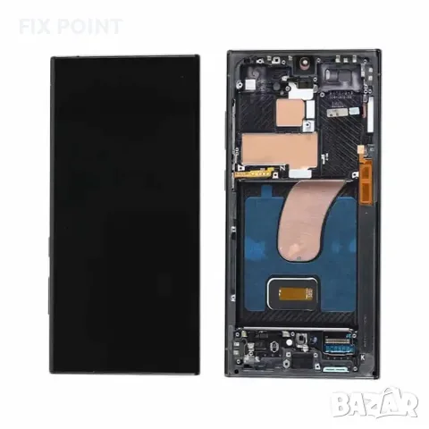 Incell дисплей за Samsung Galaxy S23 Ultra / S918 с тъч и рамка – черен цвят
