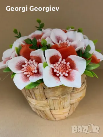 Цветя изработени с глицеринов ароматен сапун , снимка 7 - Декорация за дома - 48667002