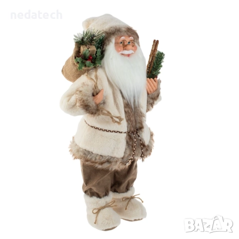 Дядо Коледа, 63 см, екрю/кафяво