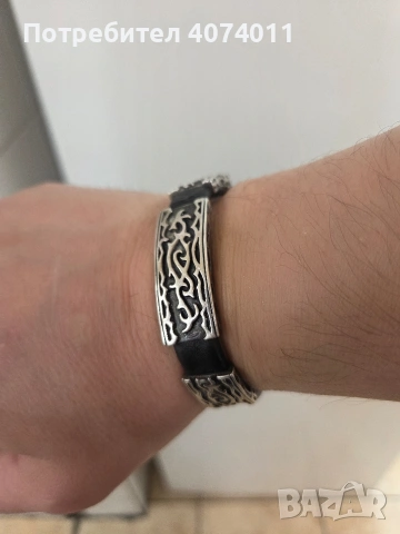 мъжка сребърна гривна