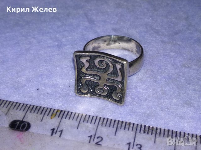АРТИСТИЧЕН ФЕШЪН АРТ СРЕБЪРЕН ПРЪСТЕН СРЕБРО 925 АВТОРСКА РЪЧНА МАЙСТОРСКА ИЗРАБОТКА 40626, снимка 5 - Пръстени - 42929019