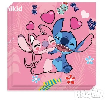 Лило и Стич stitch 10 парти салфетки рожден ден, снимка 2 - Други - 38160521