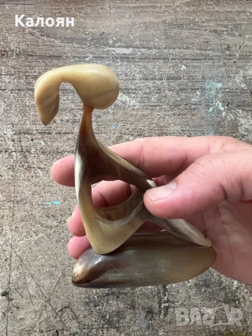 Фигурка на жена  от рог , снимка 9 - Други ценни предмети - 47566470