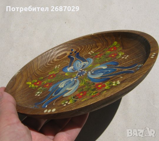 Дървени стари чинии, чиния, дърворезба, пано, купа, съд, копанка, снимка 6 - Пана - 29592193