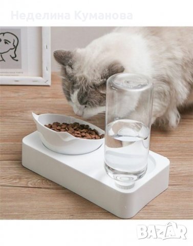 ❌ Подвижна хранилка за котки и кучета с резервоар за вода 500мл. ❌, снимка 2 - За котки - 39633010