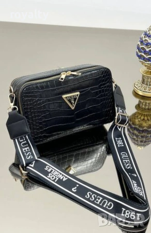 Guess Нова Дамска Кожена Чанта Гес Реални Снимки 