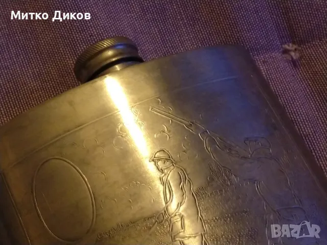 England Sheffield rose  pewter рядка английска флашка павур 8 юза ловен мотив отлична, снимка 8 - Екипировка - 49797961