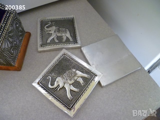 Стар интересен комплект от 6 броя подложки за чаши, снимка 3 - Аксесоари за кухня - 42025630