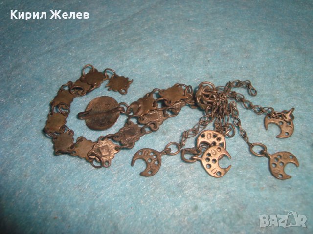 19 ВЕК ВЪЗРОЖДЕНСКИ НАКИТ СРЕБРО САЧАН ОРНАМЕНТИКА РЪЧНА ИЗРАБОТКА КУЧКА ОСМАНСКА ЗАБОДКА БИЖУ 26448, снимка 13 - Антикварни и старинни предмети - 34884075