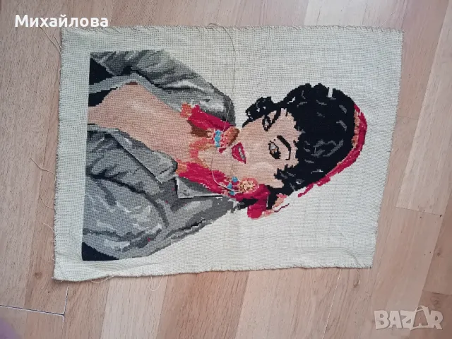 Гоблен "Испанска циганка" 30/40 см -за довършване на фона, снимка 4 - Гоблени - 49279659