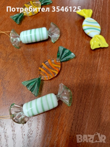 5 бонбона стъкло Мурано