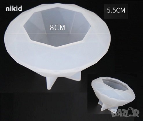 3D диамант Кристал камък силиконов молд форма фондан лед гипс сапун бижута смола