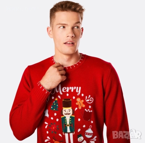 Унисекс коледен пуловер, снимка 3 - Блузи с дълъг ръкав и пуловери - 52773221