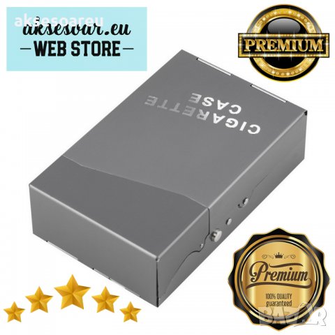 Нова стандартна кутия за цигари метална цигарена табакера 80 мм с копче и пружина модна стилна за по, снимка 5 - Табакери - 39362279