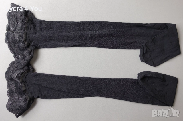 S черни чорапи със силикон