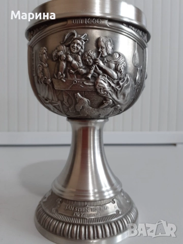 Бокал от калай 150 мл. Antik*Vintage#66, снимка 3 - Антикварни и старинни предмети - 48489621