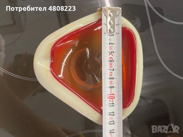 Пепелник от стъкло мурано, снимка 3 - Други - 54317234