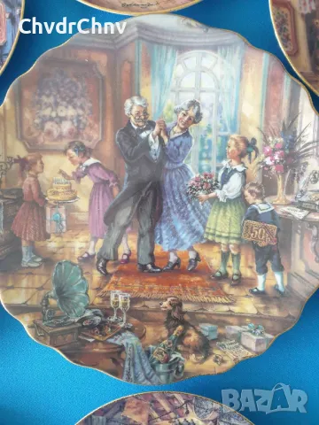 9бр Weimar Бавария/немска колекционерска декоративна порцеланова чиния-картина/деца, снимка 10 - Картини - 50168593