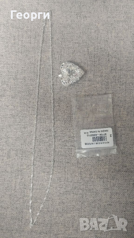 Сребърно отварящо се сърце със сребърно синджирче, с проба 925., снимка 4 - Колиета, медальони, синджири - 36431616