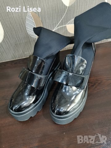 Ботуши на платформа , снимка 2 - Дамски ботуши - 38360723