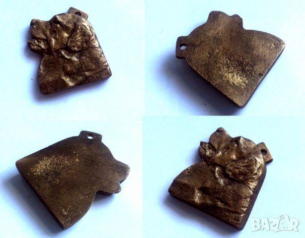 кучешки бронзов медальон- медал санбернар, снимка 6 - Други ценни предмети - 44184775