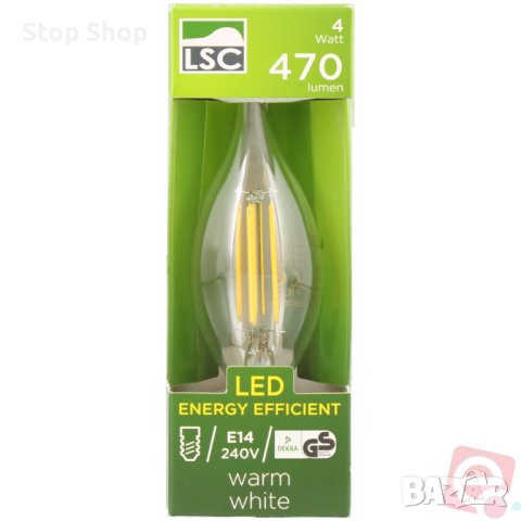 LSC LED лампа крушка с филамент димируема 4.5 watt Е14, снимка 2 - Крушки - 40737619