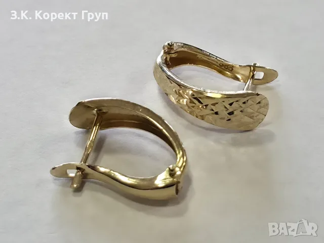 Дамски златни обеци 14К 585 / 1.39 гр., снимка 3 - Обеци - 56241913