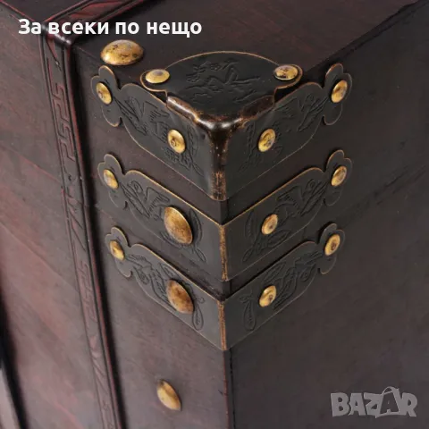 Винтидж сандък, дървен, 66x38x40 см, снимка 4 - Антикварни и старинни предмети - 48929051