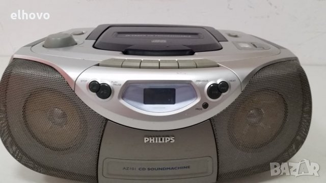 Радиокасетофон CD Philips AZ101/00C, снимка 1 - Радиокасетофони, транзистори - 29618481