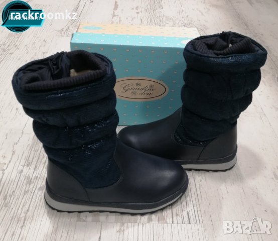 Детско-юношески ботуши в тъмно син цвят , снимка 1