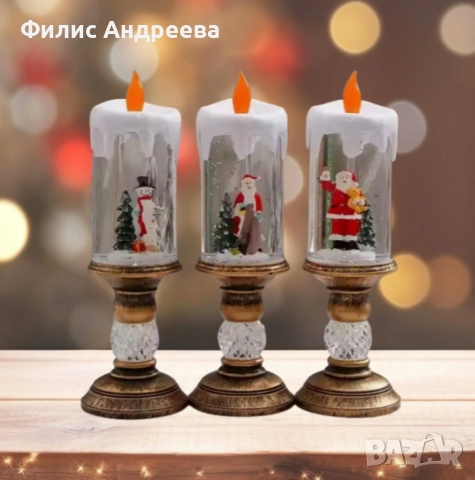 Коледна LED свещ, снимка 4 - Декорация за дома - 52565244