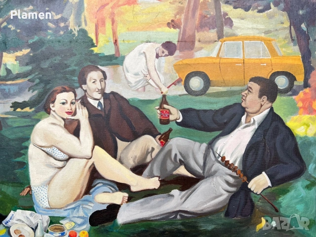 КАРТИНА МАСЛО НА ПЛАТНО МИХАИЛ САЗДОВ, снимка 3 - Картини - 54155215