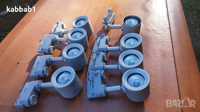 Лампи - Спот за релсова система 8бр x GU10/50W/230V луни за таван - лампи, снимка 7 - Други - 53907184