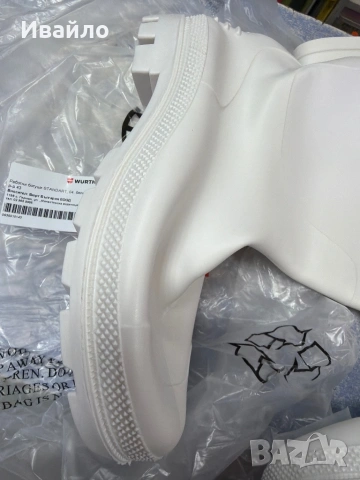 Бели гумени ботуши Wurth, снимка 4 - Мъжки ботуши - 53995100