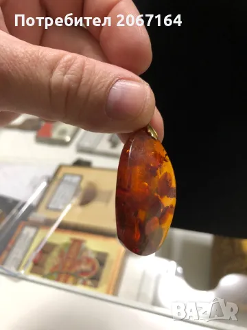 Кехлибарена висулка, снимка 5 - Антикварни и старинни предмети - 48912078