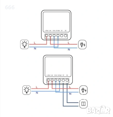 Комплект от 2 броя интелигентни WiFi превключватели, снимка 2 - Друга електроника - 54022540