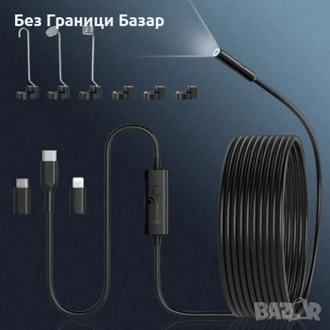 Нова Инспекционна камера 1920P HD 5м IP67 8 LED ендоскоп Android iOS Бороскоп, снимка 9 - Други инструменти - 56184786