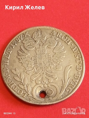 Сребърна монета 20 кройцера 1787г. Йозеф втори Австрия Виена за КОЛЕКЦИЯ 52963, снимка 14 - Нумизматика и бонистика - 53095440
