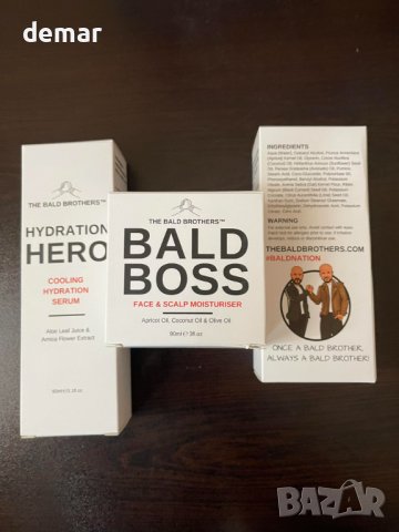  Комплект грижа за плешива глава за мъже 3 части The Bald Brothers, снимка 8 - Продукти за коса - 42654249