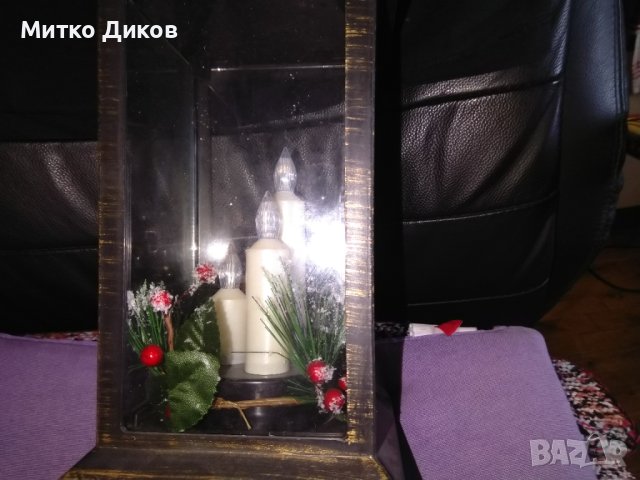 Коледна къщичка светеща Н-30см и размер 14х14см, снимка 4 - Декорация за дома - 42318449