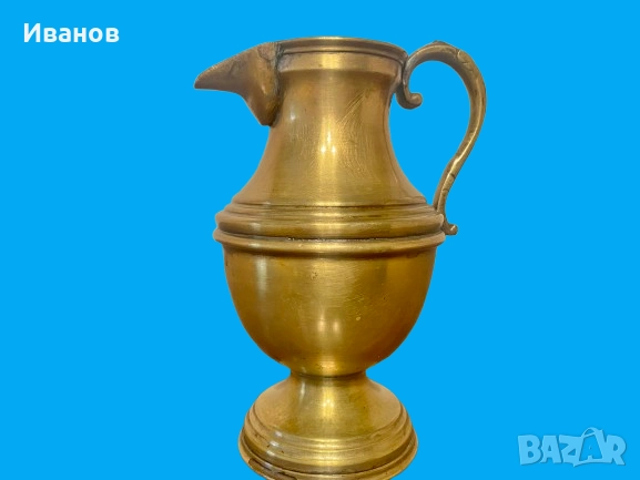 Цена - 15€. Винтидж Месингова Кана с богато украсени детайли, снимка 2 - Антикварни и старинни предмети - 51864731