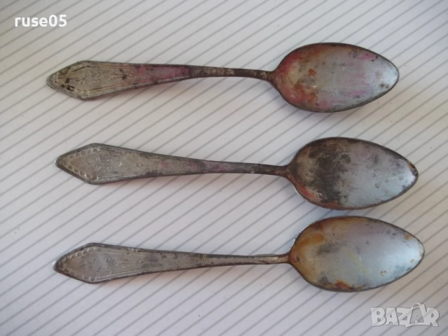 Лот от 3 бр. лъжици стари, снимка 6 - Прибори за хранене, готвене и сервиране - 51955308