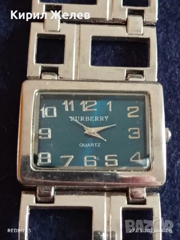 Красив дамски часовник BURBERRY QUARTZ здрава красива верижка 30396, снимка 2 - Дамски - 49661077