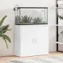 vidaXL Поставка за аквариум, бяла, 81x36x73 см, инженерно дърво, снимка 2